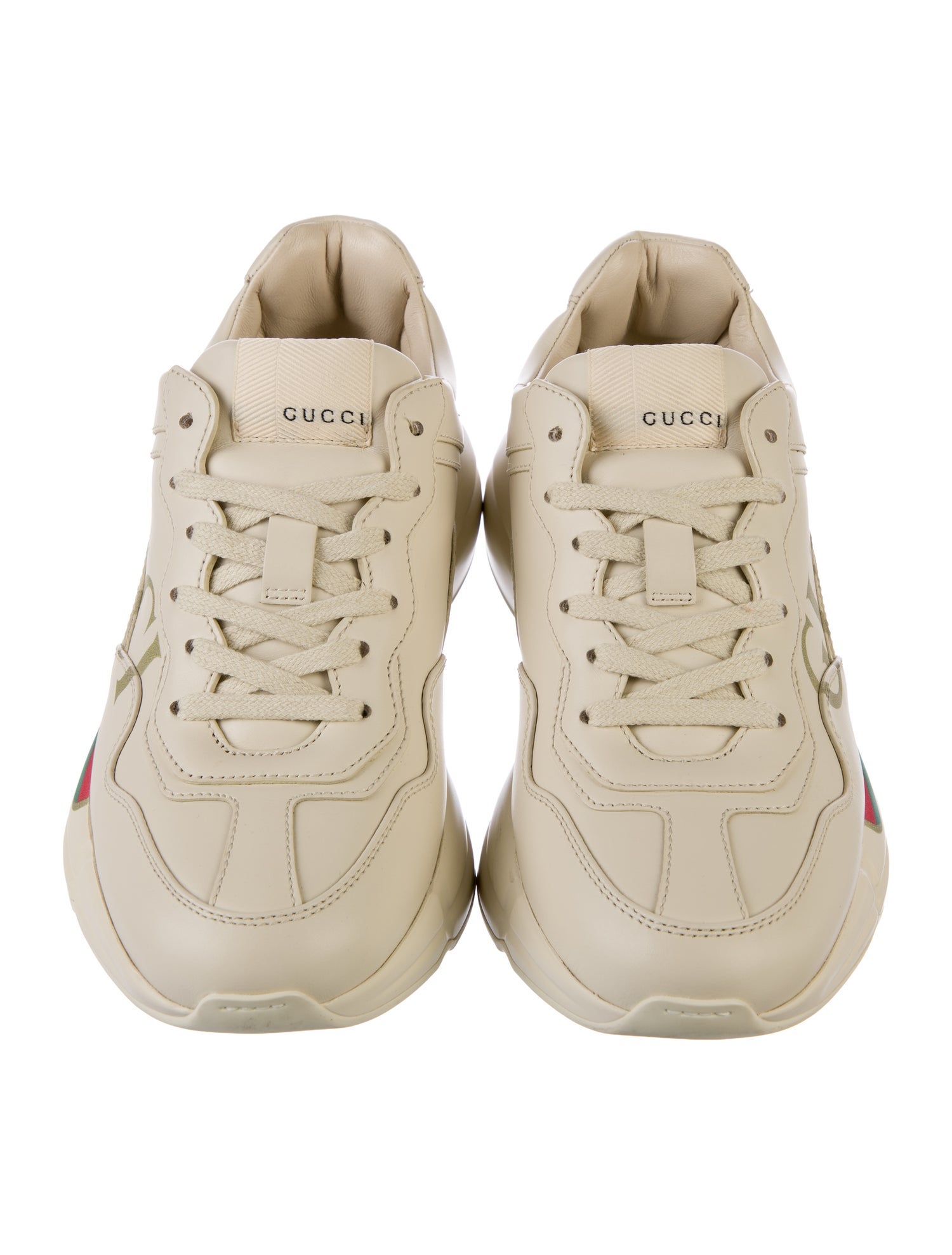 Gucci Web Accent Leather Chunky Sneakers